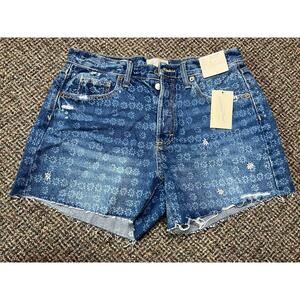 NWT Universal Thread 90s Baggy Shorts, Women’s Size 6, Flowers, Button-up